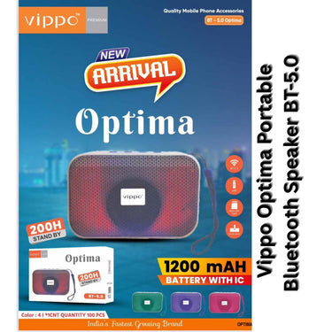 Vippo Optima Portable Bluetooth Speaker BT-5.0 | 200H Standby, 5H Playtime | OGdeal